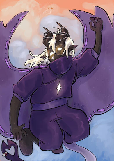 Artfight illustration of GD | Sky: COTL, owner: GoddessOfDragons on AF